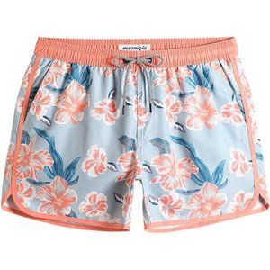 Mens Boys Short 80s 90s Vintage Swim Trunks Quick Dry Swim Suits Board Shorts